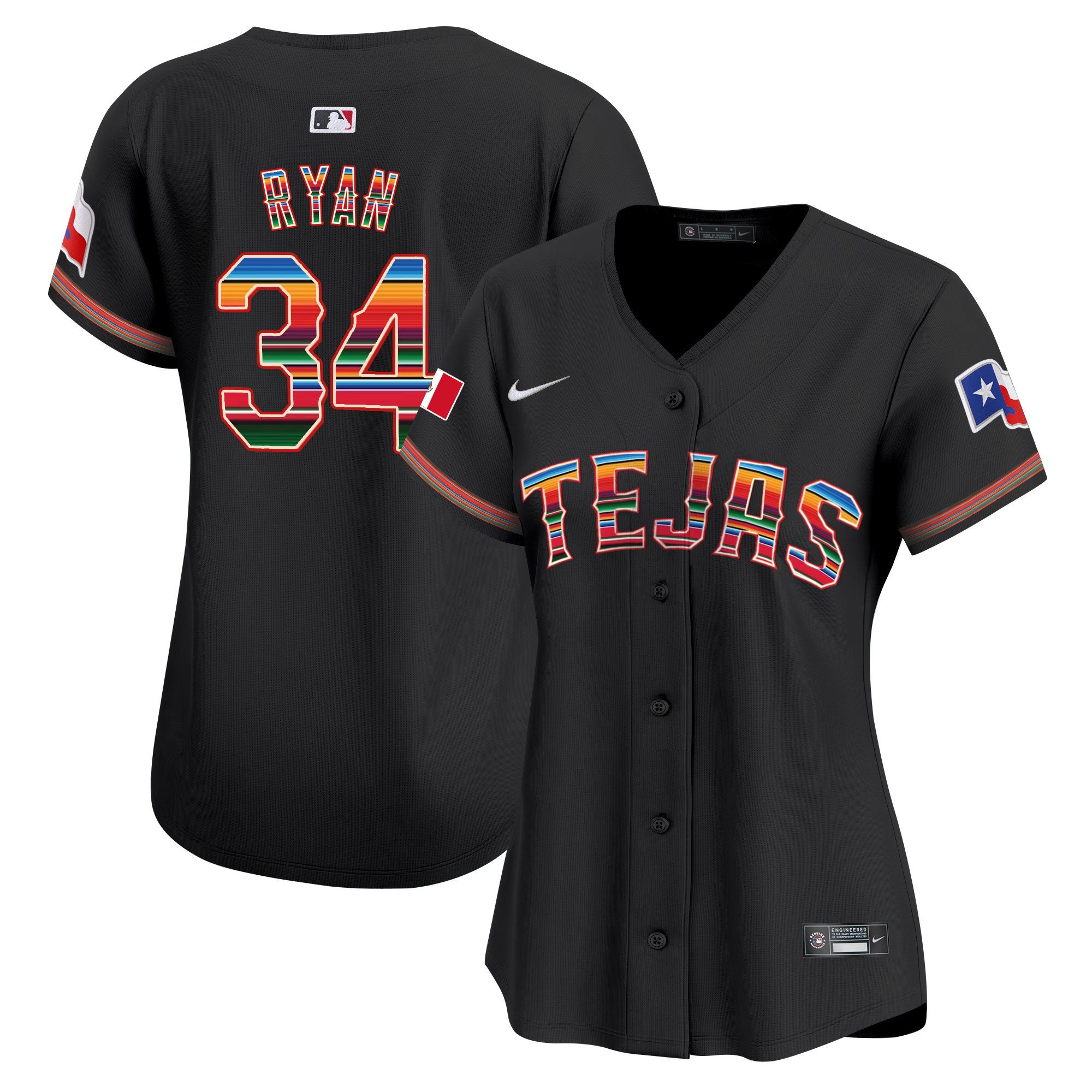 Women’S Texas Rangers Mexico Vapor Premier Limited Jersey – All Stitched