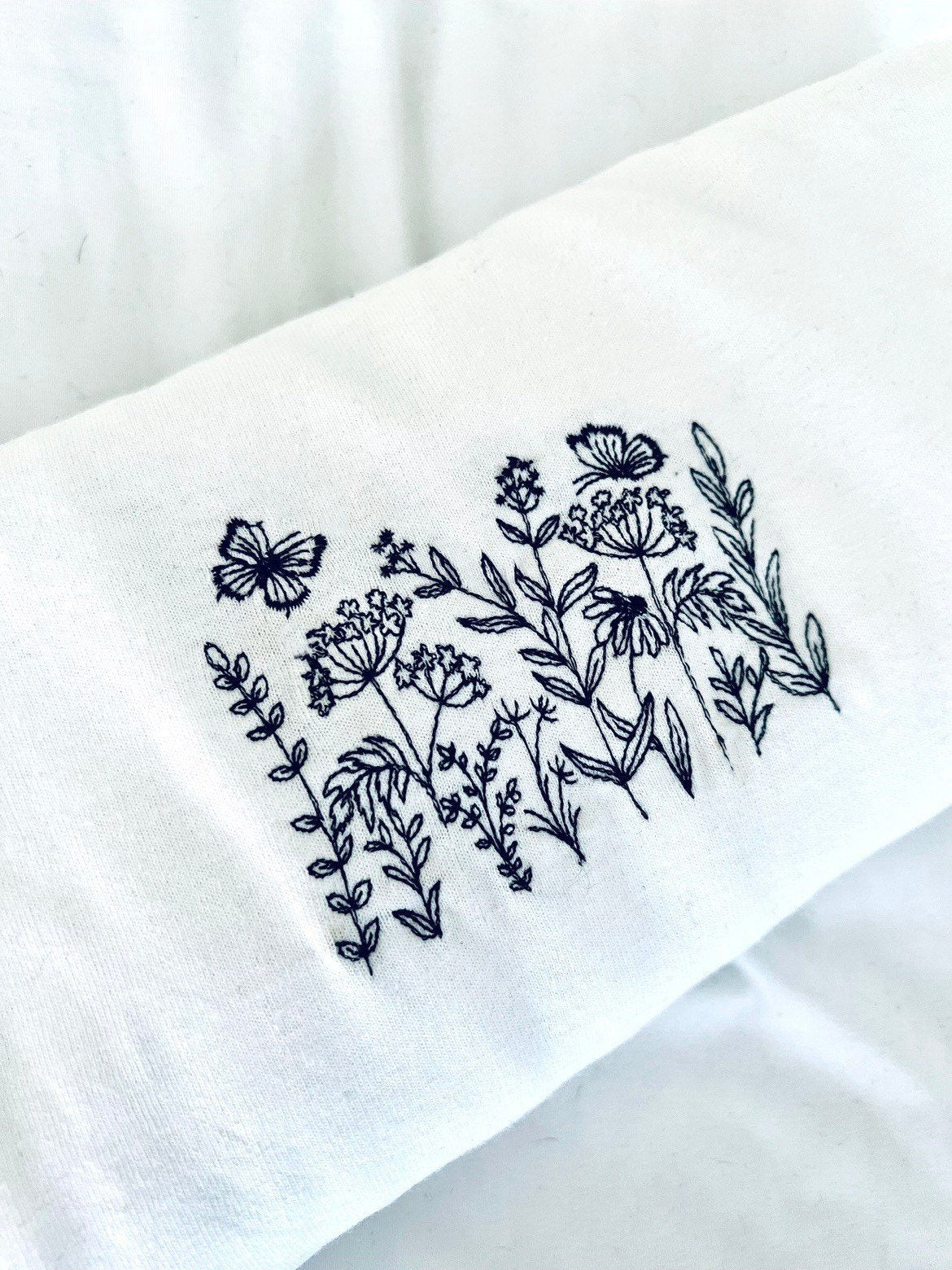 Floral Butterfly Plants Embroidered Sweatshirt 2D Crewneck Sweatshirt All Over Print Sweatshirt For Women Sweatshirt For Men Sws3926