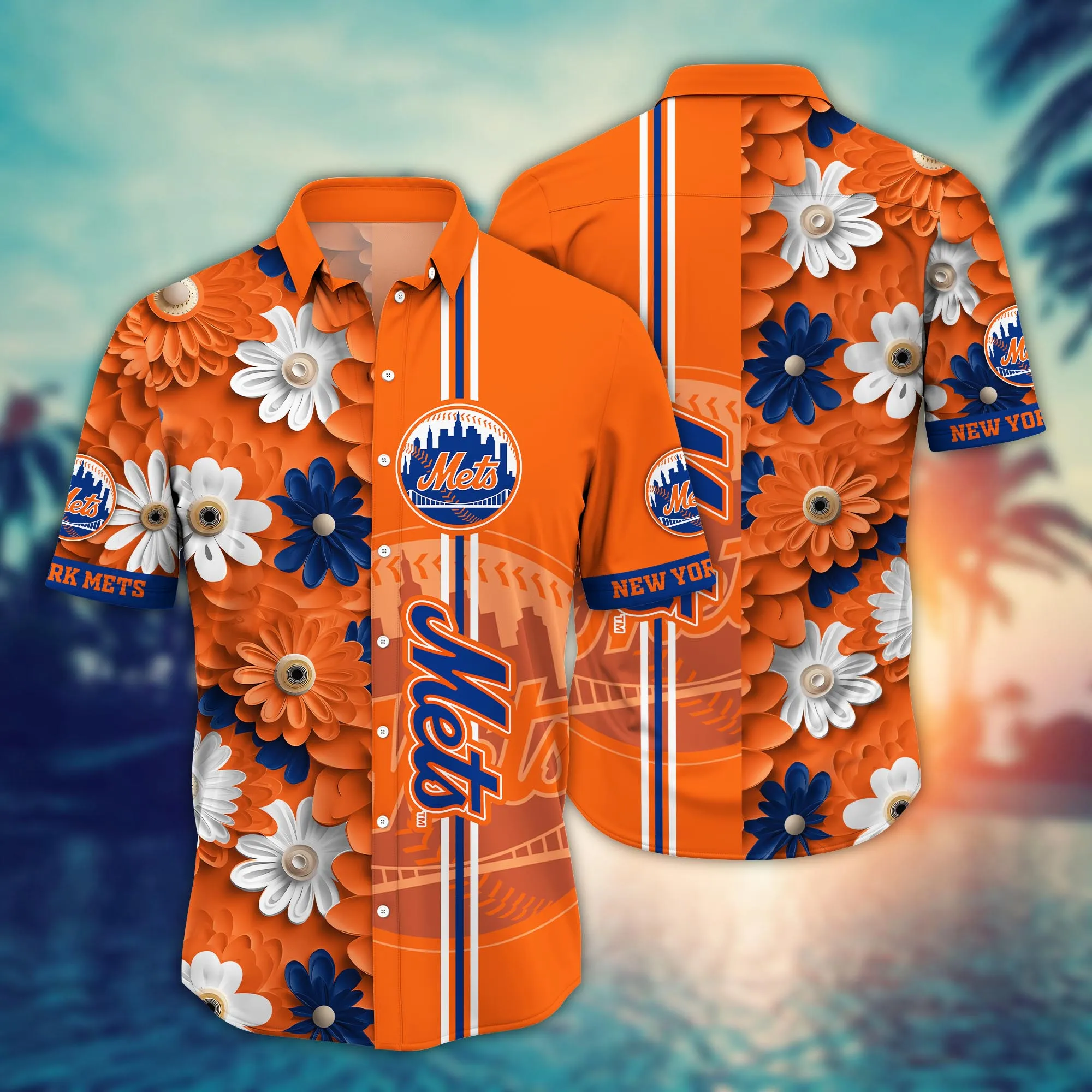 New York Mets Mlb Hawaiian Shirt Sun-Sparkled Aloha Shirt