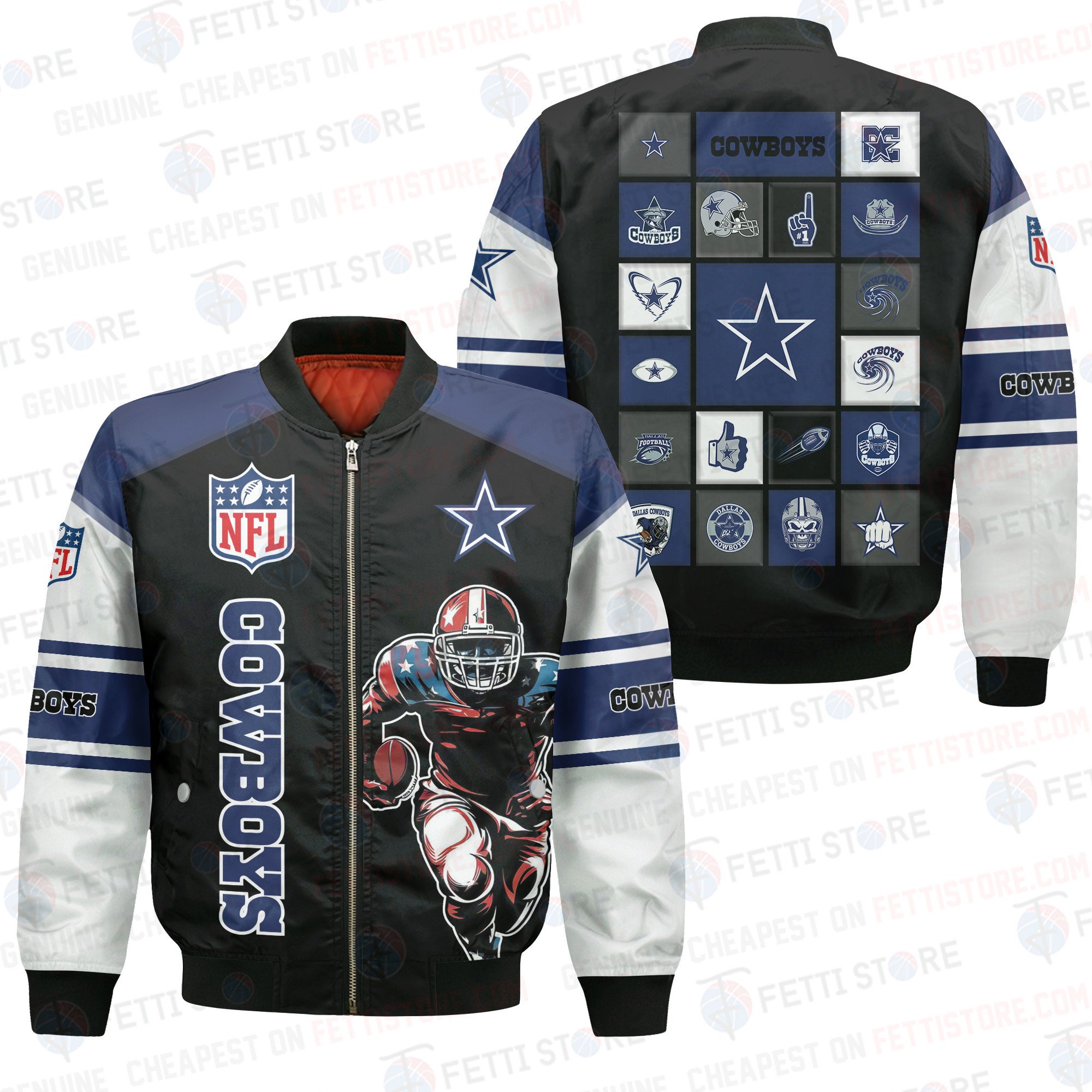 Dallas Cowboys National Football League Bomber Jacket STM BJ796