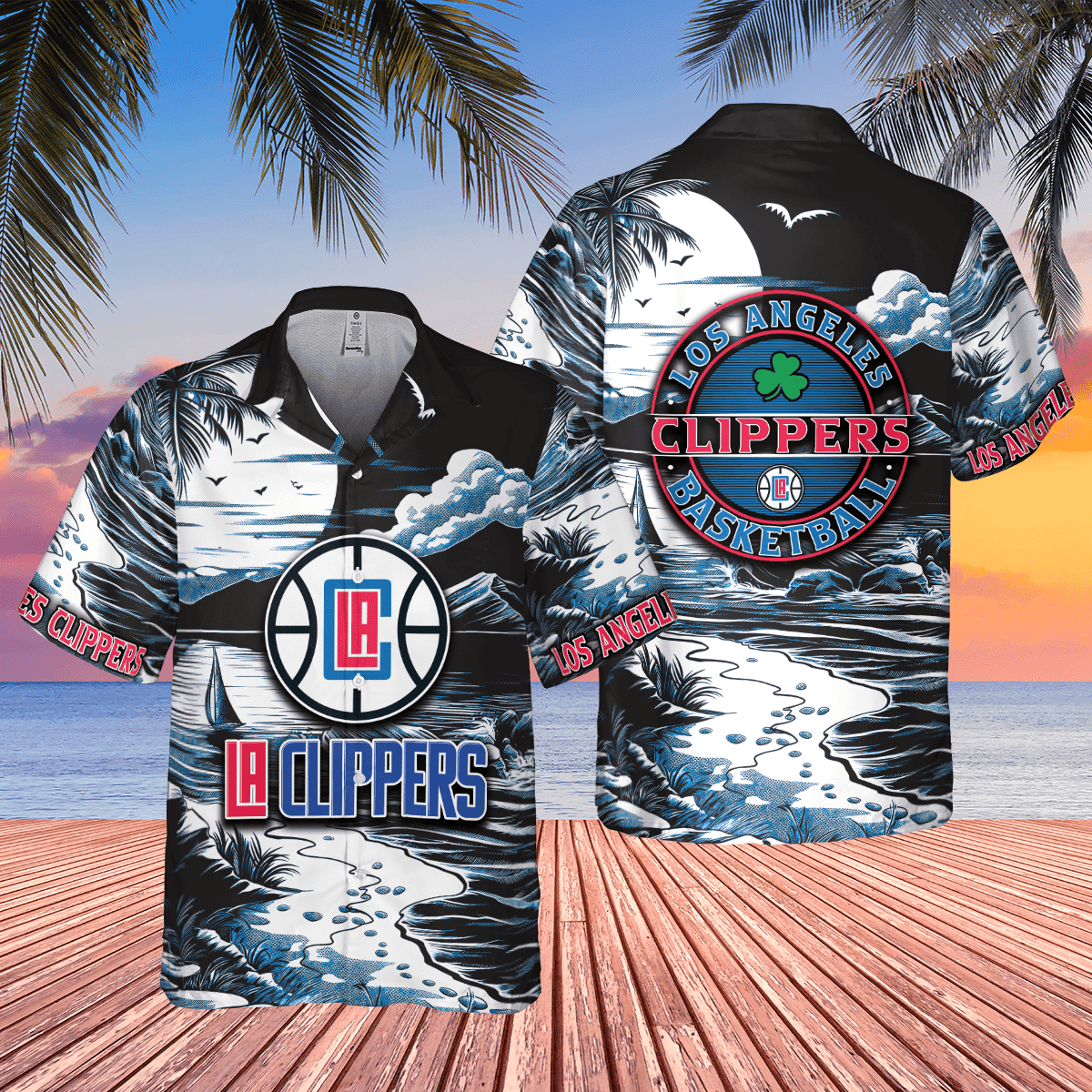 La Clippers Basketball Nba St. Patrick’S Day Lucky Clover Hawaiian Shirt