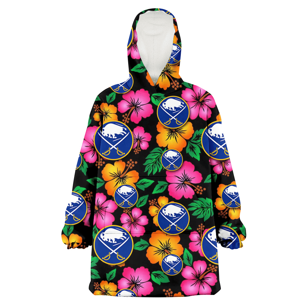 Buffalo Sabres Pink Orange Black Background 3D Printed Hoodie Blanket Snug Hoodie