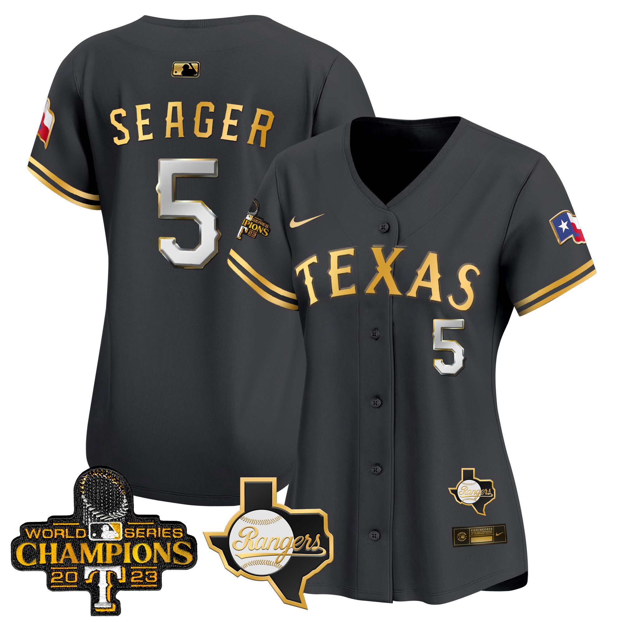 Women’S Texas Rangers World Series Champions Vapor Premier Limited Jersey V2 – All Stitched