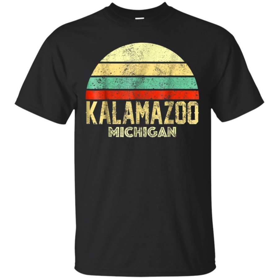 AGR Kalamazoo Mi Michigan Vintage Retro Sunset Tee T Shirt Jaq T-shirt