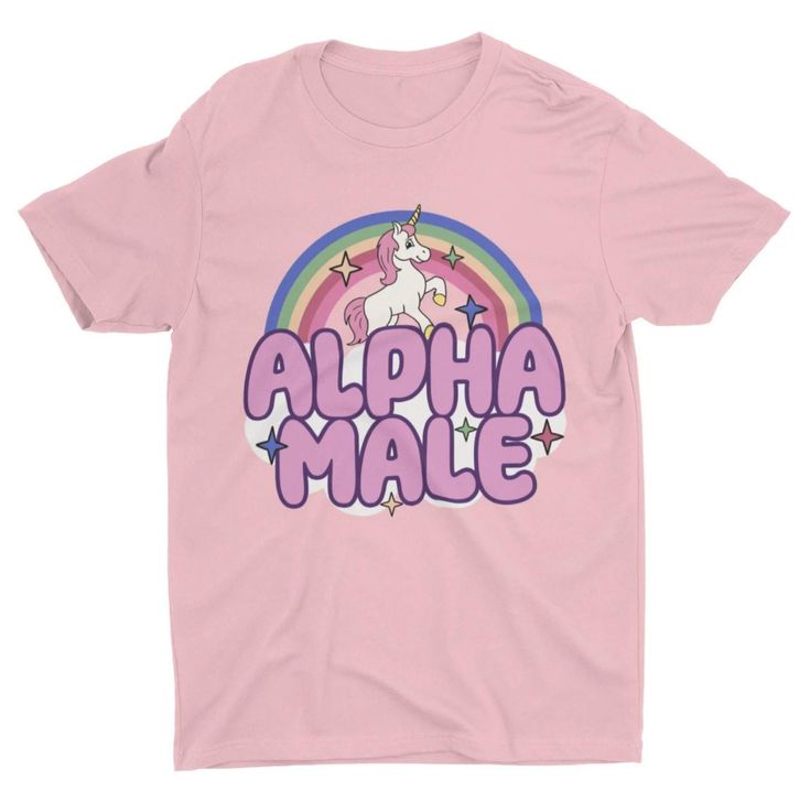 Alpha Male Unicorn Rainbow T-Shirt,f &hellip;