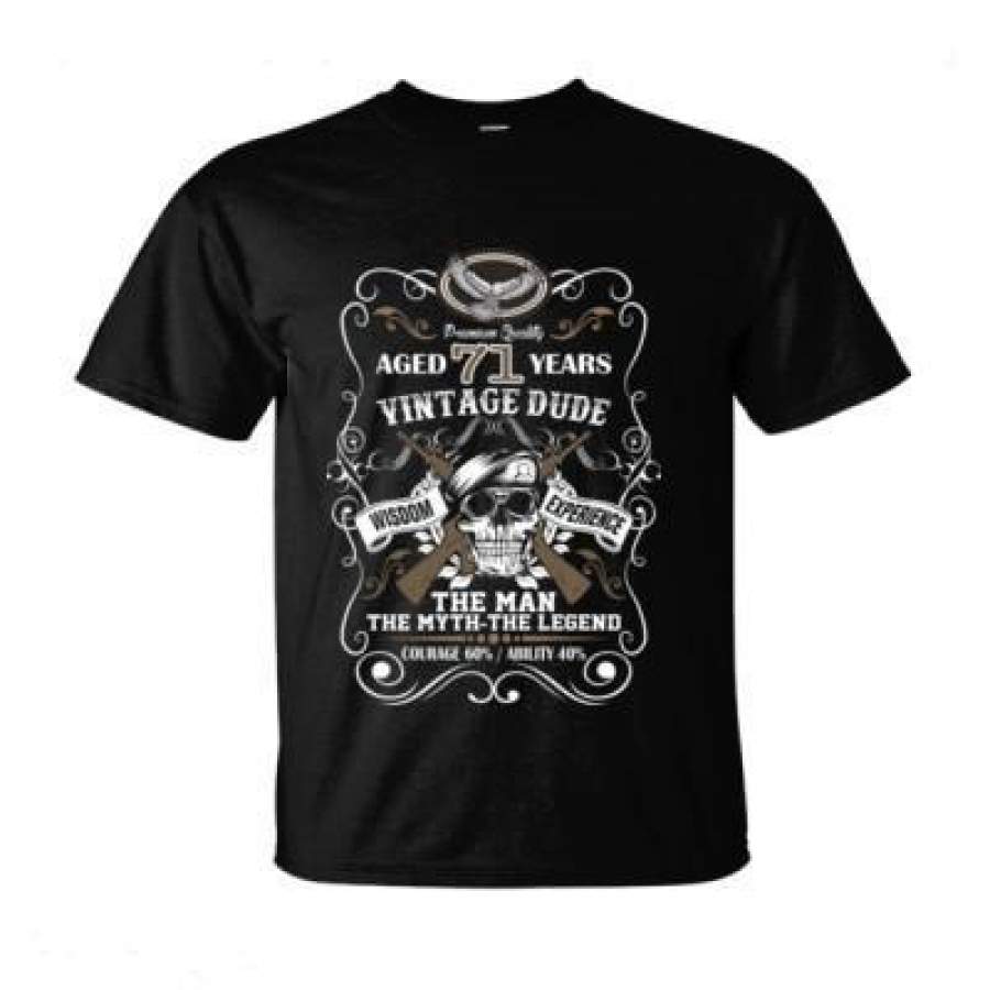 AGR Aged 71 Years Vintage Dude Wisdom Experience The Man The Myth The Legend Courage 60% Ability 40% – Ultra-Cotton T-Shirt