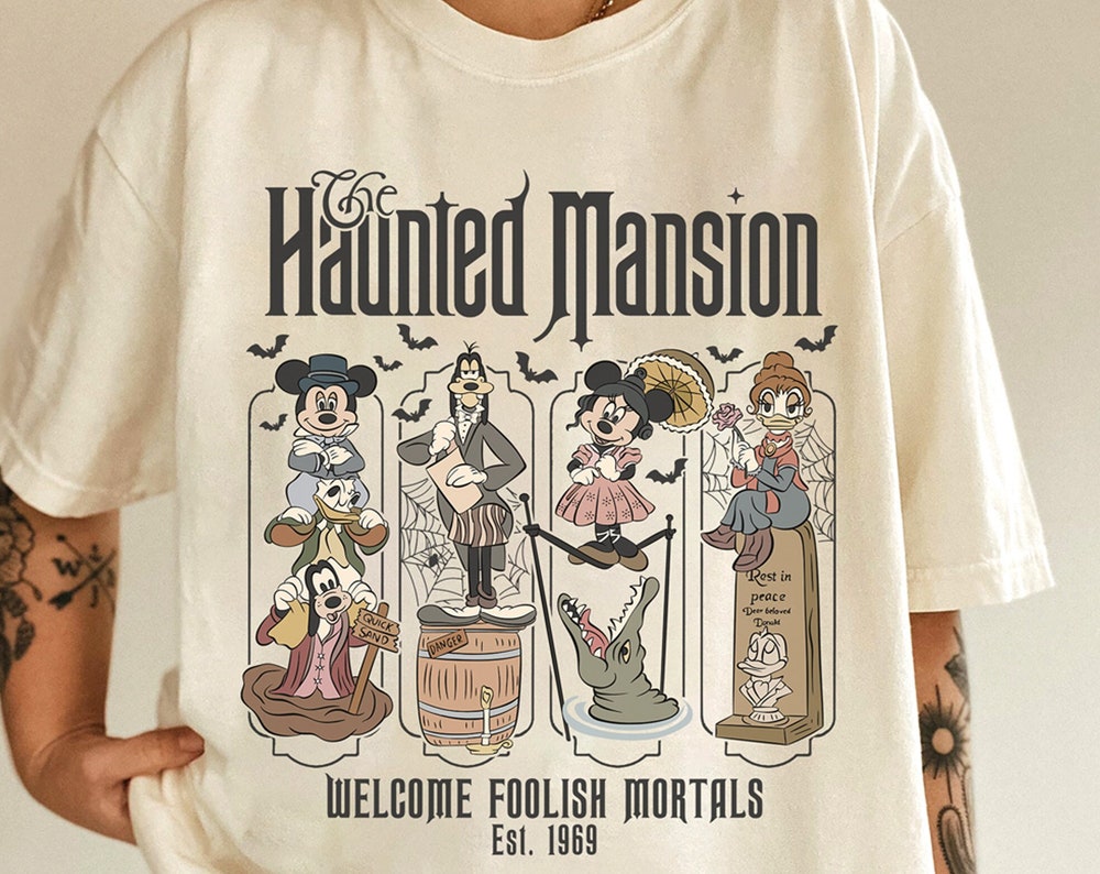 Disney Halloween Haunted Mansion Shirt, Mickey and Friends Halloween Shirt, Mickey's Not So Scary Halloween Party, Disneyland Halloween Tee  - Onlyshirt Fashion