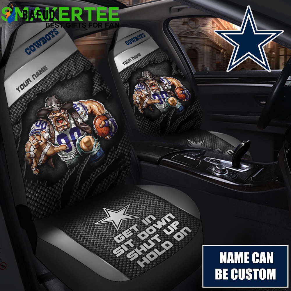 Dallas Cowboys Get In Sit Down Shut Up And Hold On Car Seat Cover Set For Fan Gifts CSC6089