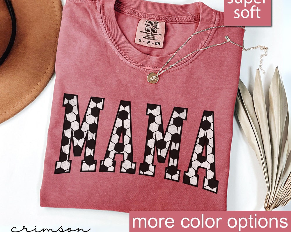 Shirthome  Comfort Colors® Cute Soccer Mama Shirt, Mothers day Gift For Soccer Mom, Gift For Soccer Lover Mom Shirt, Mothers Day, Soccer Season Mom Tee