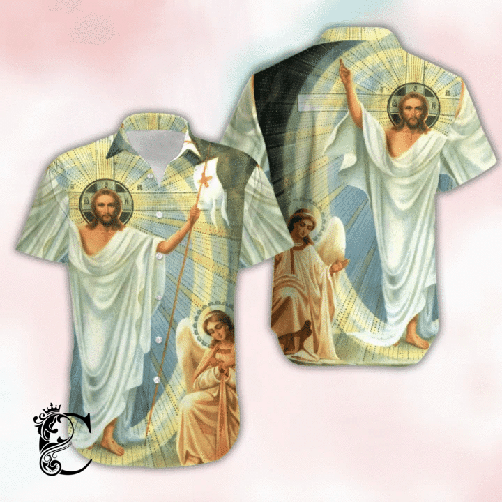 Happy Easter Sunday Jesus Is Risen Christian Hawaiian Shirt