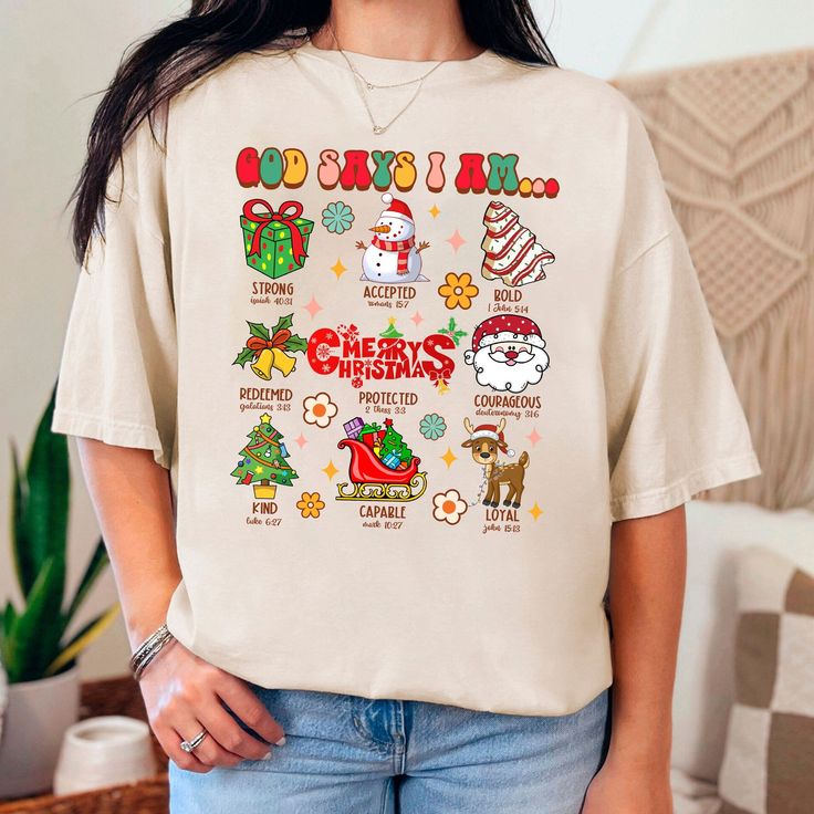 God Says I Am Christmas T-Shirt, Lov &hellip;