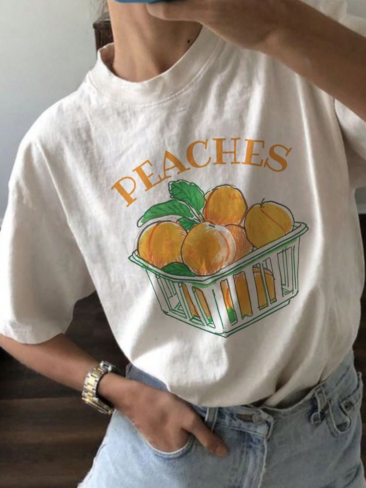 Shirt Ideas, Vintage Peaches Printed …