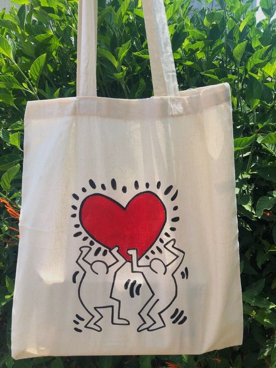 Vintage Vintage Keith Hearing Art Tote bag