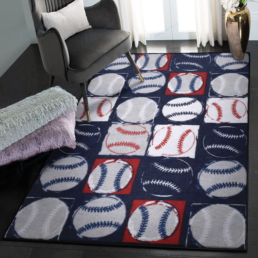 Home Run Modern Rugs Baseball Area Rectangle Rugs Carpet Living Room Bedroom Availablerug Store