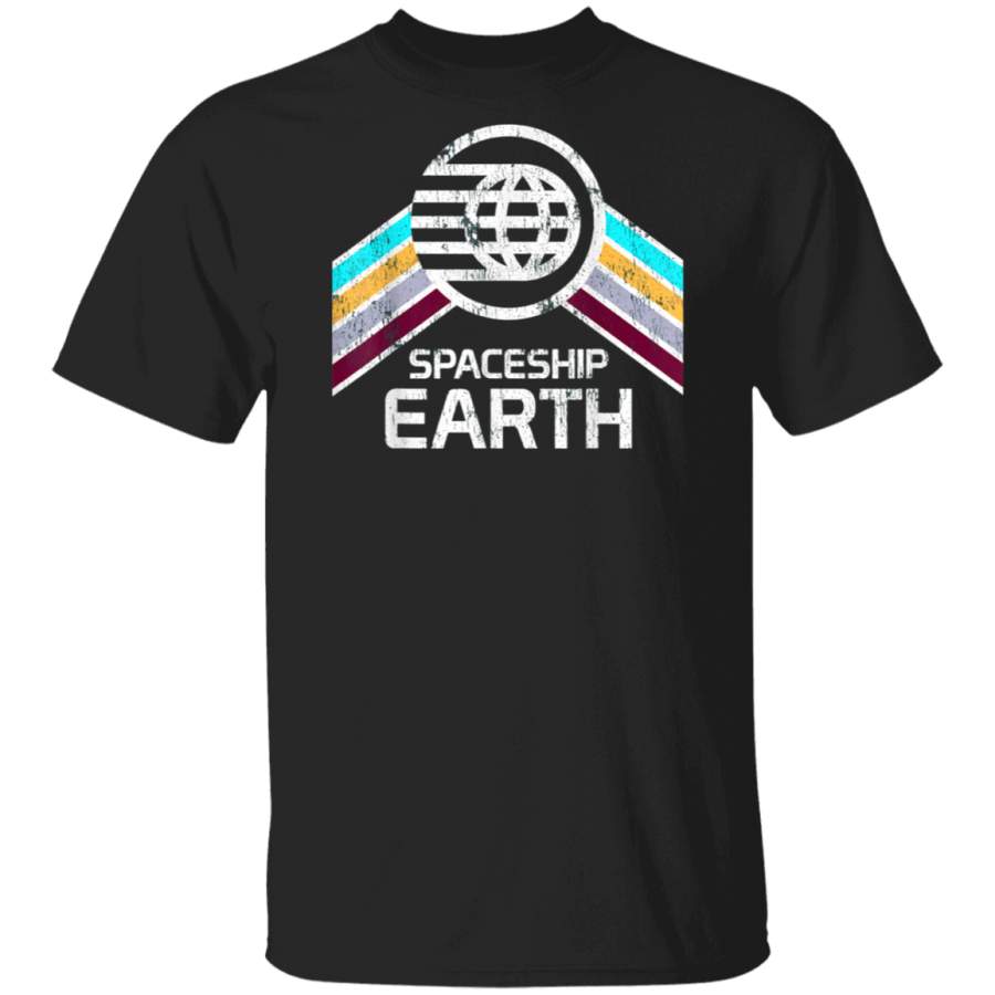 Vintage Spaceship T Shirt Earth