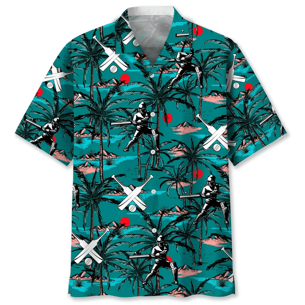 Cricket Vintage Hawaiian Shirt, Cricket Sport Pattern Beach Hawaii Shirt