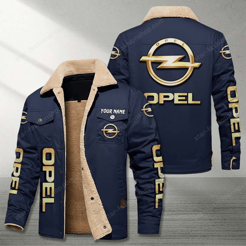 Opel Navy Custom Name Stand Collar Jacket