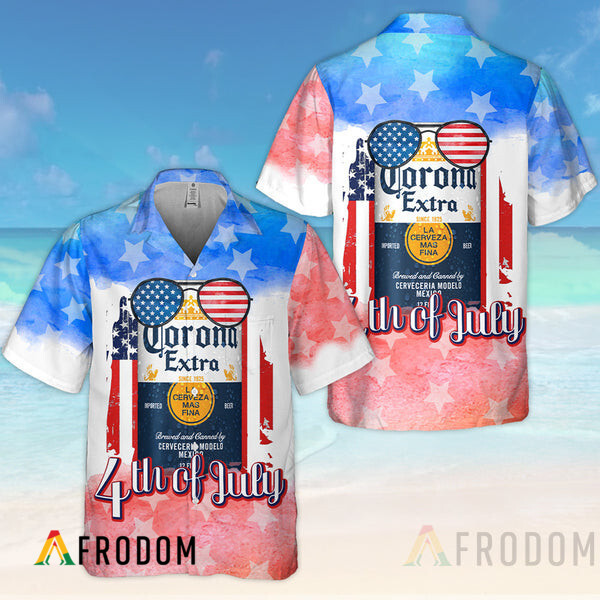 Vintage Th Of July Patriotic Corona Extra Hawaii Shirt