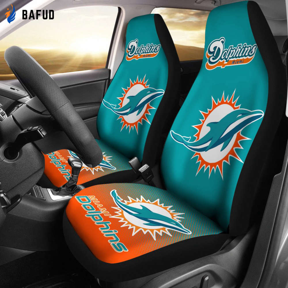 Miami Dolphins Lover Car Seat Cover Set for Fan Gifts CSC2550