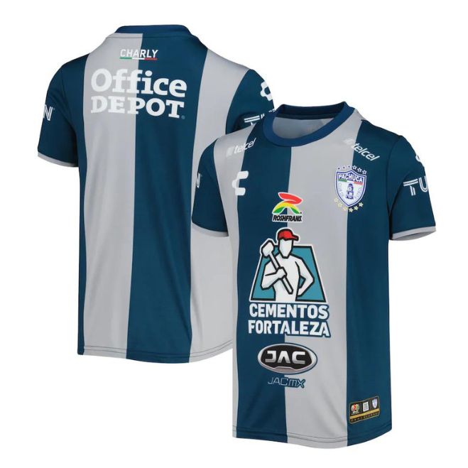 C.F. Pachuca Charly Unisex Shirt 2022/23 Home Jersey – Navy/Gray