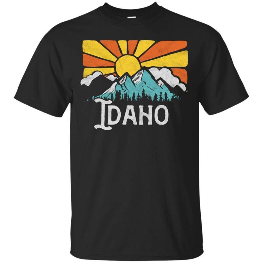 AGR Idaho Retro Mountains  Sun Eighties Style Vintage Shirt Jaq T-shirt