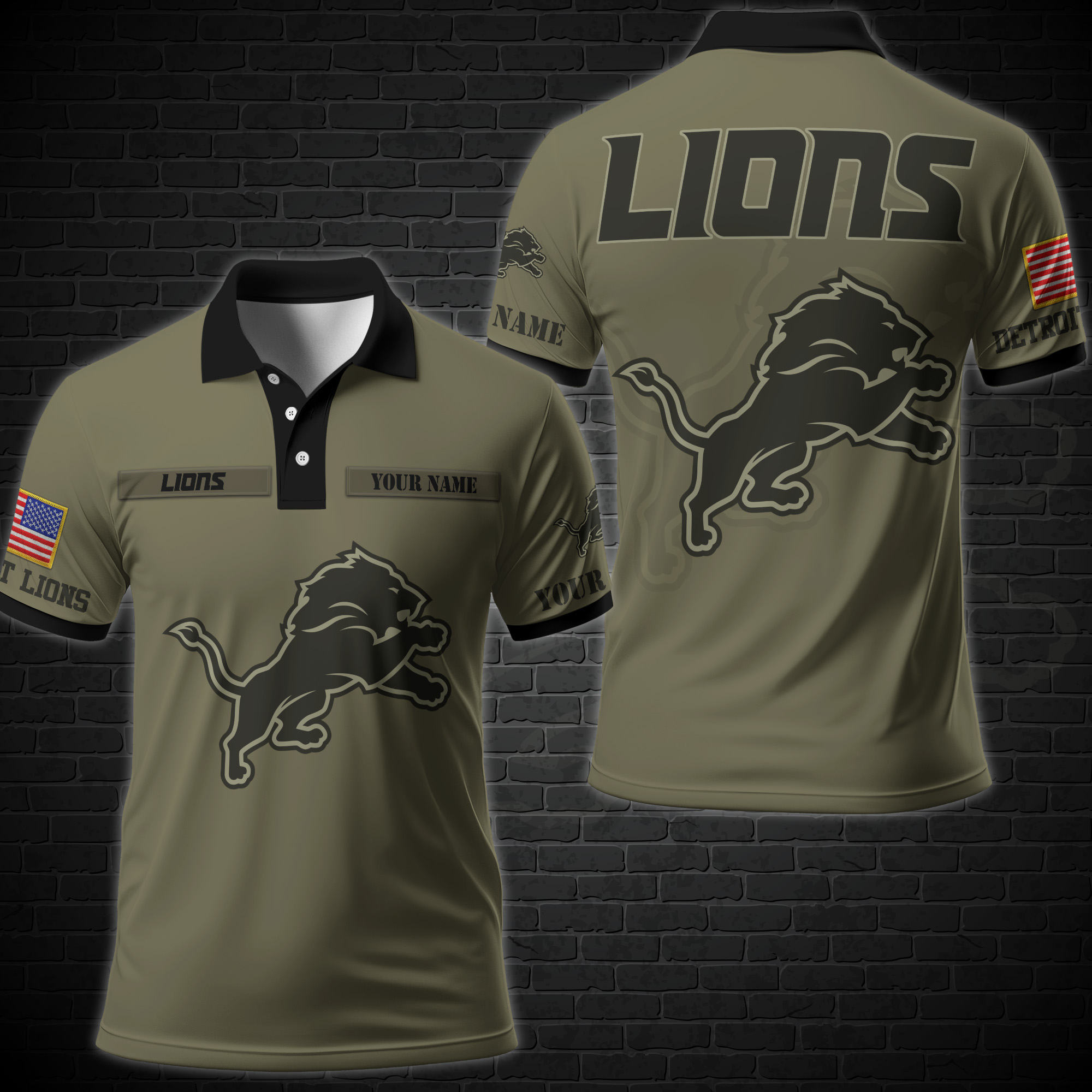 Detroit Lions Polo Shirt Custom Your Name, Sport Team Polo, Sport Lover Gifts Etrg-51515 Shirtstore24H