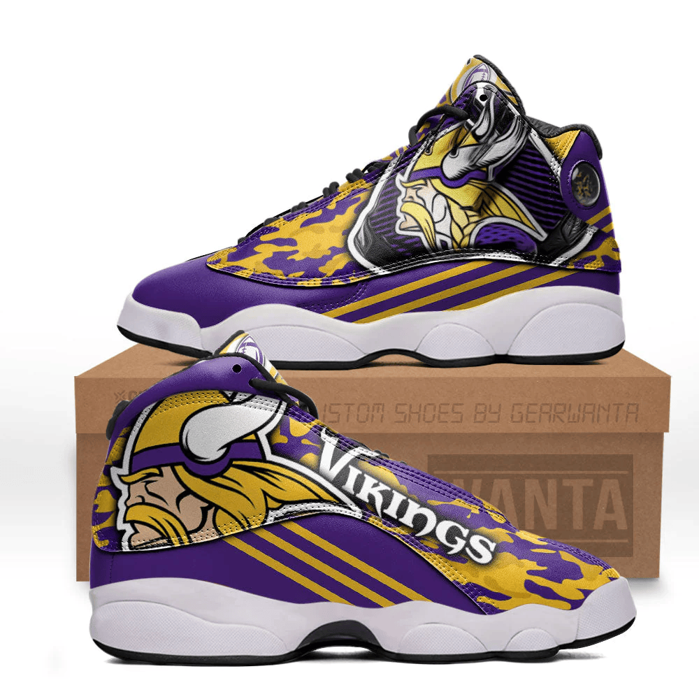 Minnesota Vikings Air Jordan 13 Sneakers Custom Shoes JD13 V111