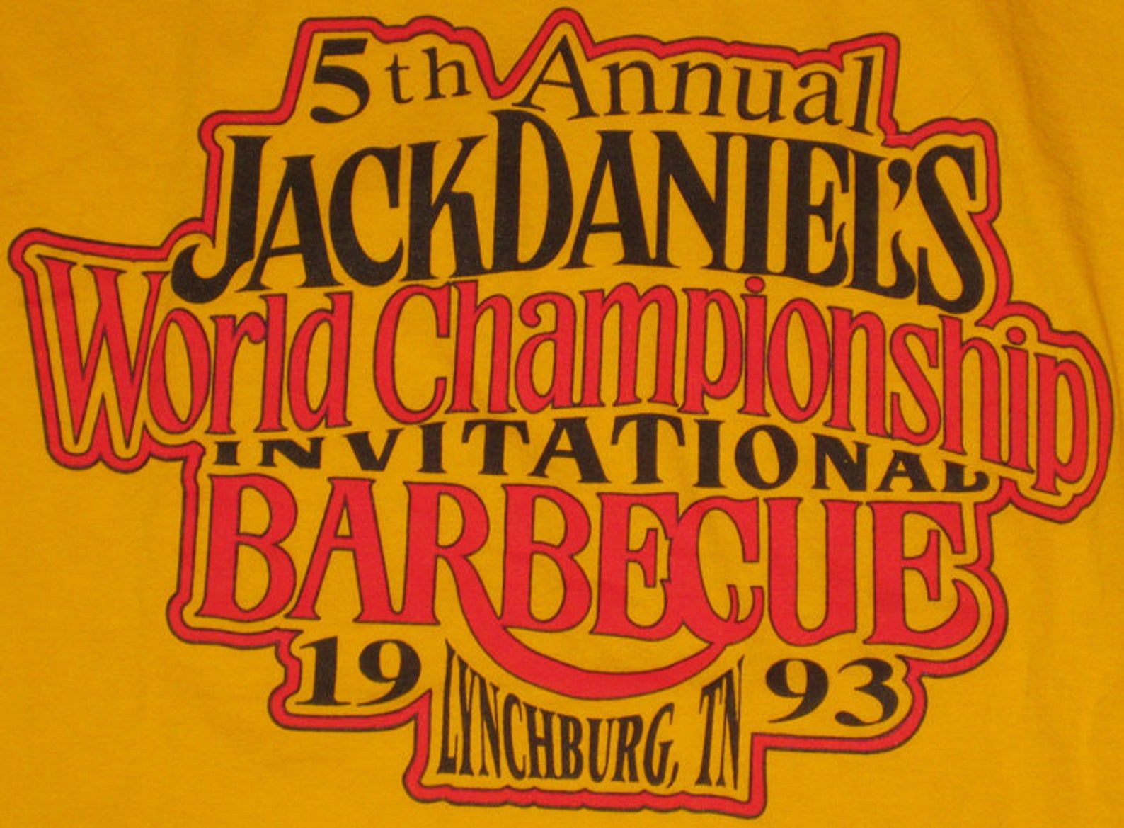 Squeal Like A Pig In This Shirt – Vintage 1993 Jack Daniel’S 5Th Annual Bbq Championship T-Shirt – Lynchburg Tn – Vtg – – Whiskey