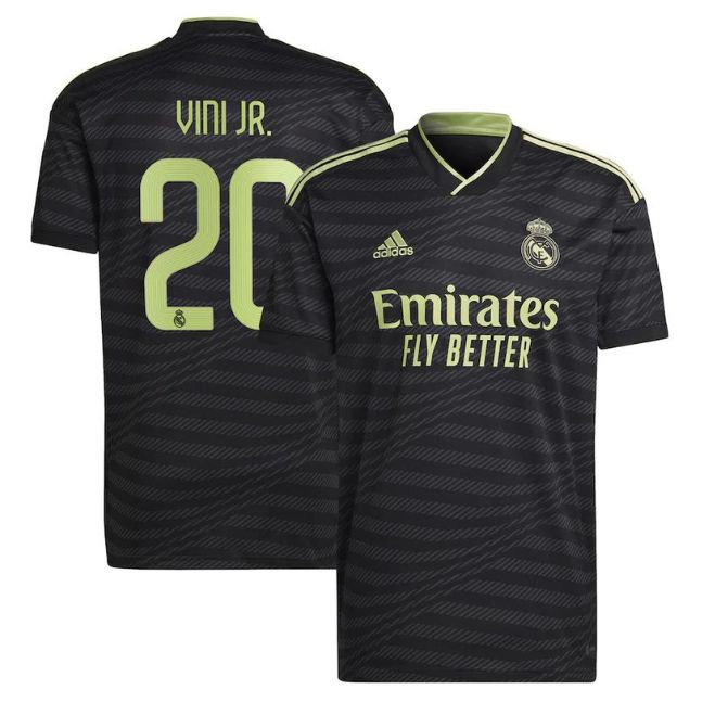 Vini Jr. Real Madrid Unisex Shirt 2022/23 Third Player Jersey – Black