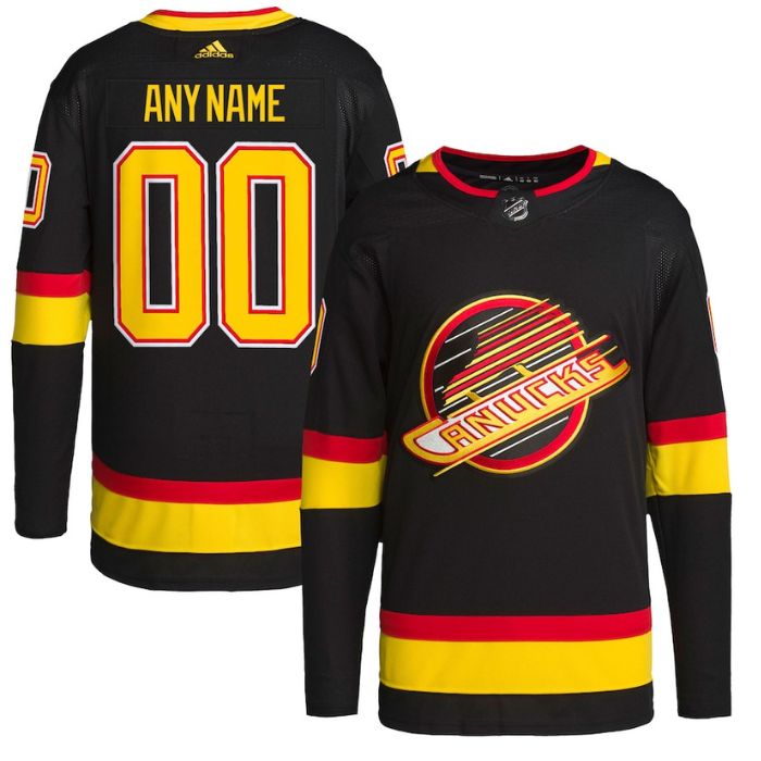 Vancouver Canucks Team Retro 2023/24 Custom Jersey – Black