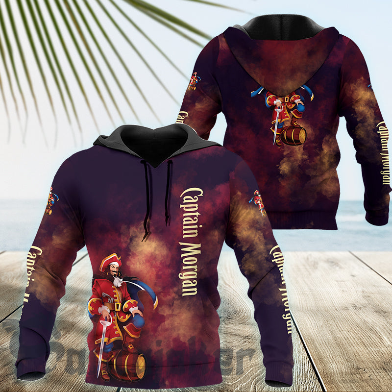 Captain Morgan Colorful Smoke Hoodie & Zip Hoodie