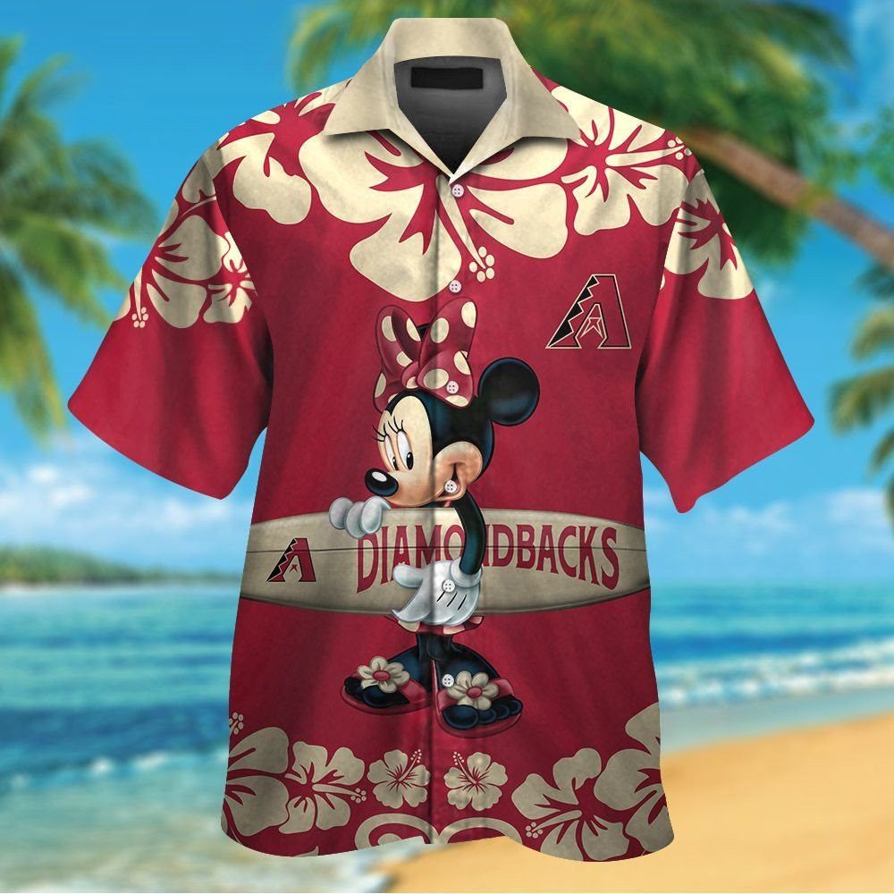 Arizona Diamondbacks Design Hawaiian Tropical Short Sleeve Elegance Shirt