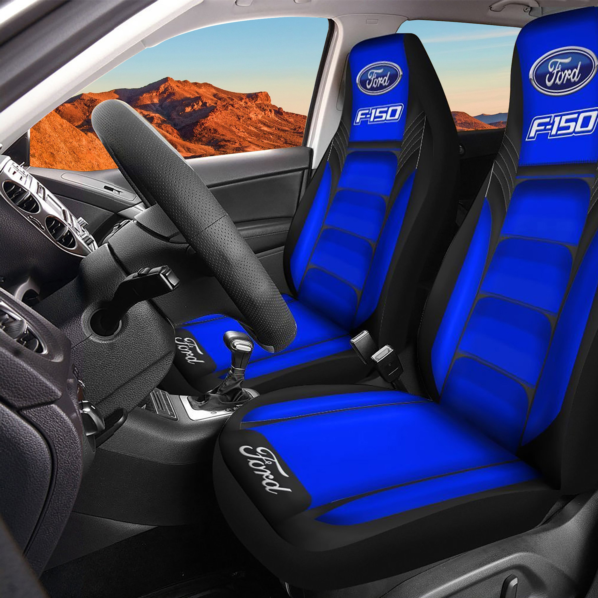 Ford F-150 Logo Car Seat Cover Set CSC7260