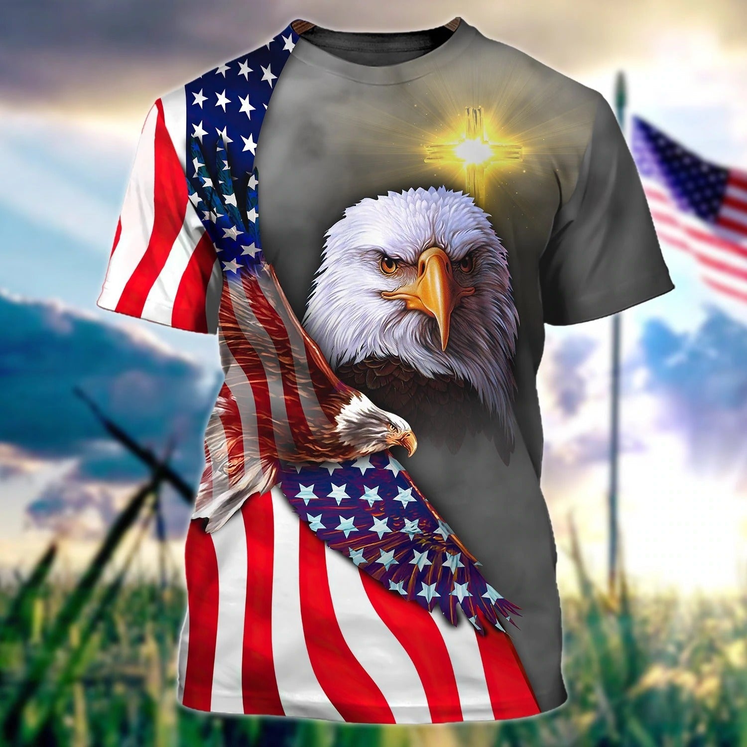 Eagle American Hawaiian Shirt – Independence Day Is Coming- 3D Full Print Hoodie God Bless America