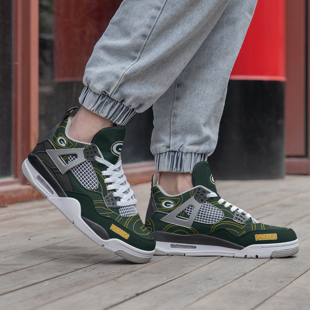 Green Bay Packers Air Jordan 4 Sneaker