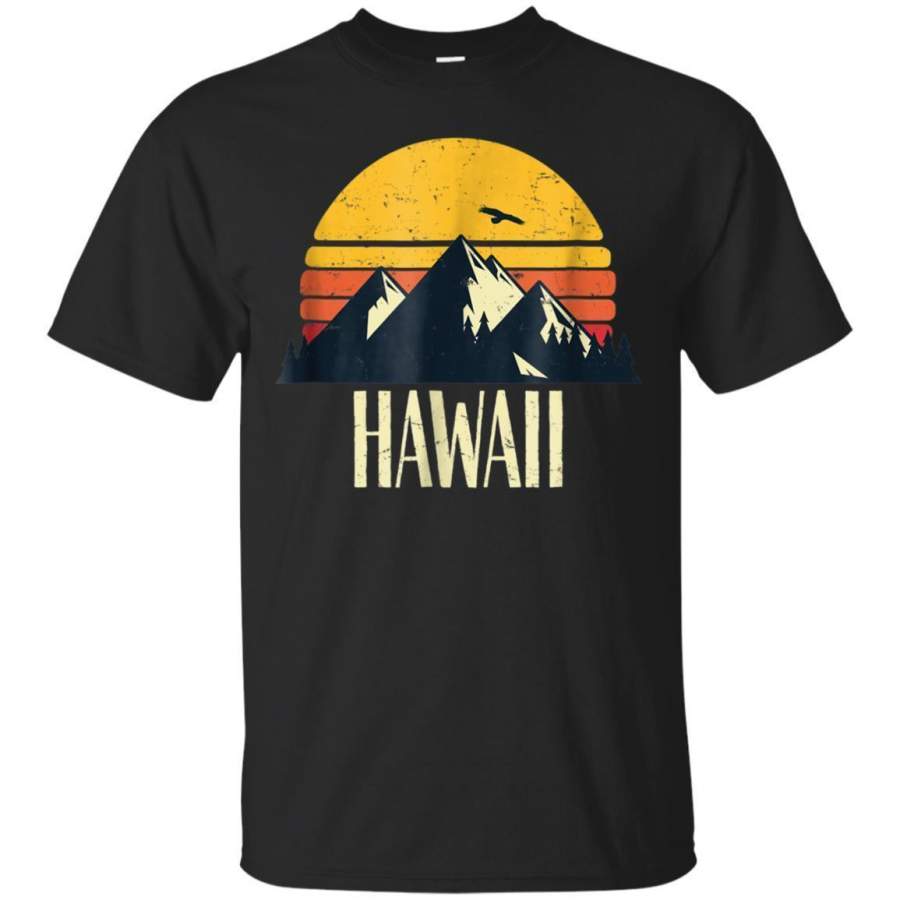 AGR Hawaii Retro Vintage State Mountain Sunset T Shirt Jaq T-shirt