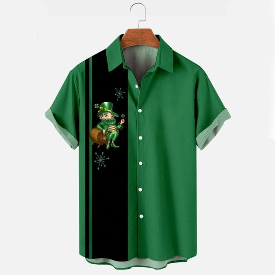 Shenanigans St. Patrick’S Day Clover Hawaiian Shirt, Lucky Patrick’S Day, Irish Hawaiian Shirt