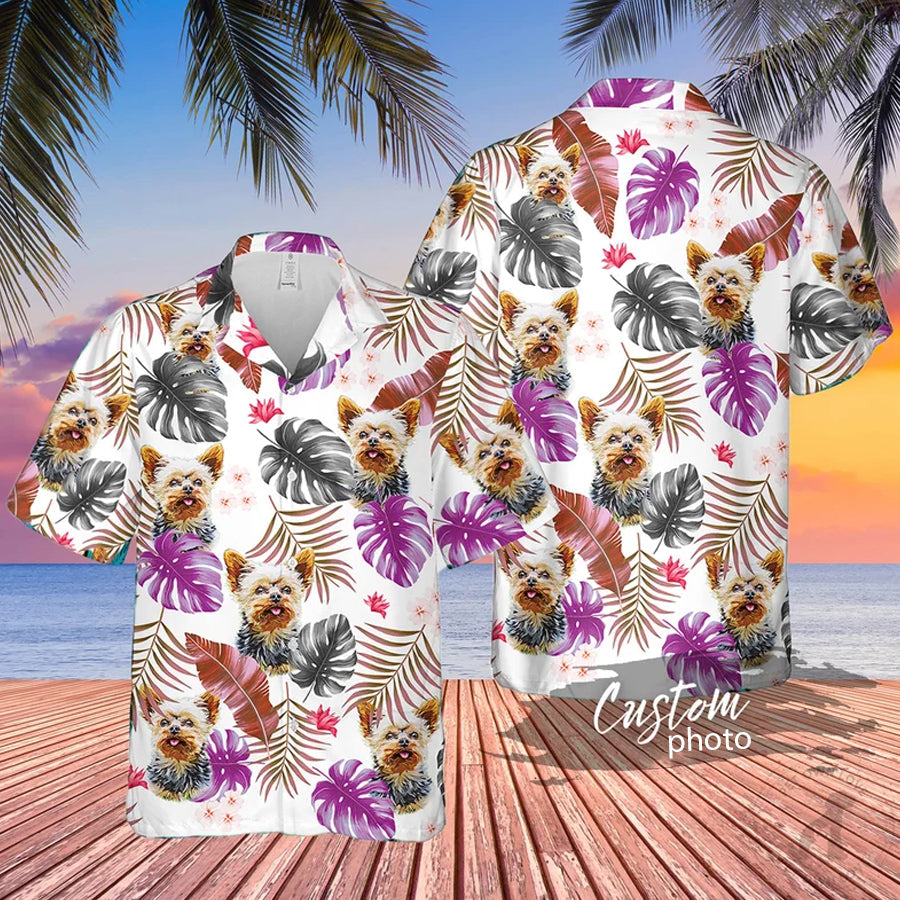 Personalized Hawaiian Dog Shirt, Short Sleeve Hawaiian Aloha Shirt For Men, Women