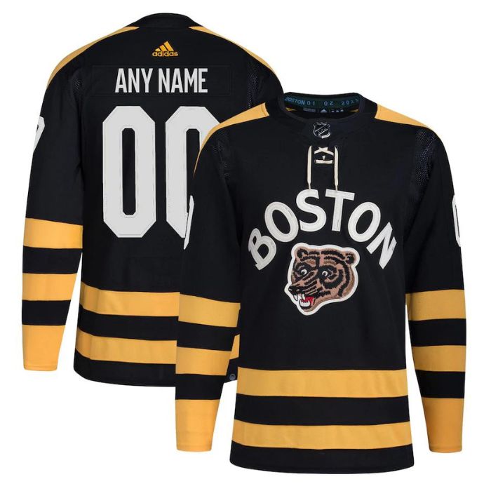 Boston Bruins 2023 Winter Custom Jersey – Black