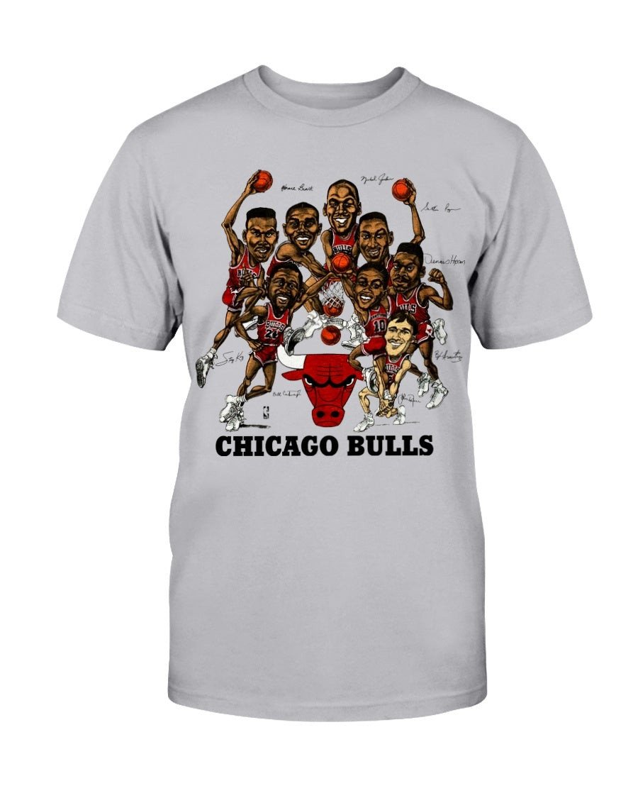 Vintage Chicago Bulls Slam Dunk Team Graphic T Shirt 080421