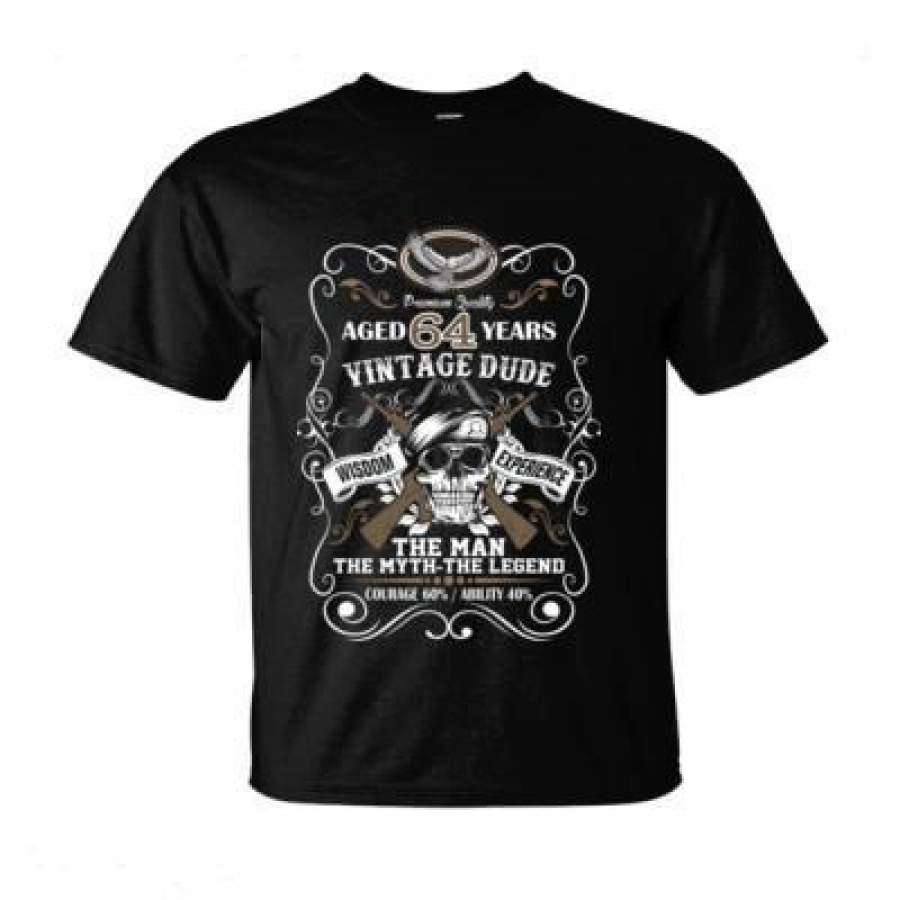 AGR Aged 64 Years Vintage Dude Wisdom Experience The Man The Myth The Legend Courage 60% Ability 40% – Ultra-Cotton T-Shirt