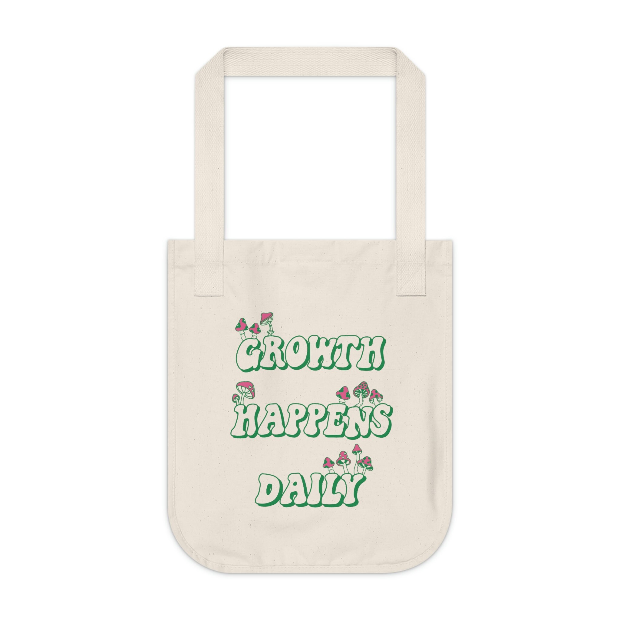 Mushroom Tote Bag Growth Mindset Aesthetic Trendy Preppy Tote Bag Good Vibes Tote Bag Mushroom Bag Cute Tote Positive Vibes Tote