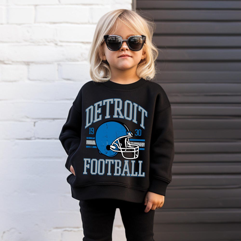Detroit Football Sweatshirt , Vintage Detroit Football Shirt , Toddler Detroit Football , Game Day Tee , Football Season Sweatshirt X Peckshirt