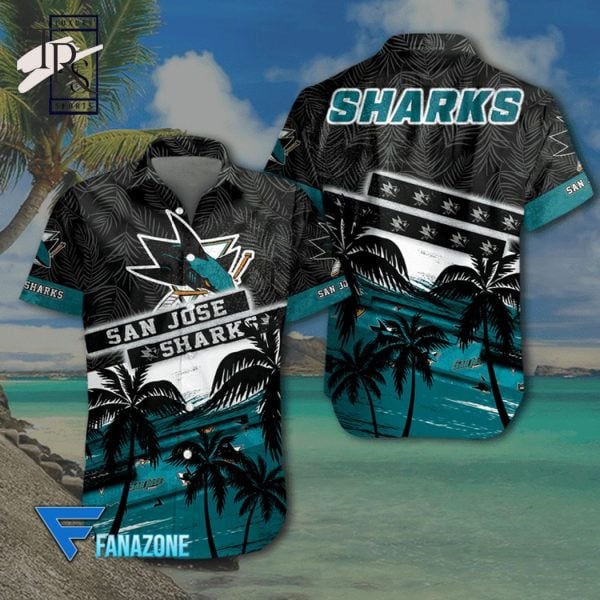 Nhl San Jose Sharks Coconut Tree Beach Aloha 3D Hawaiian Shirt
