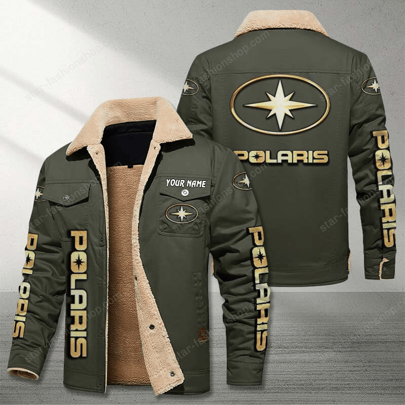 Polaris Green Custom Name Stand Collar Jacket