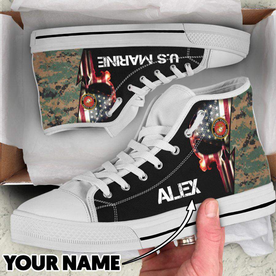 US Marine Personalized High Top Canv &hellip;