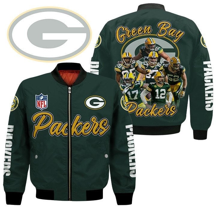 Green Bay Packers Players 3D Bomber Jacket