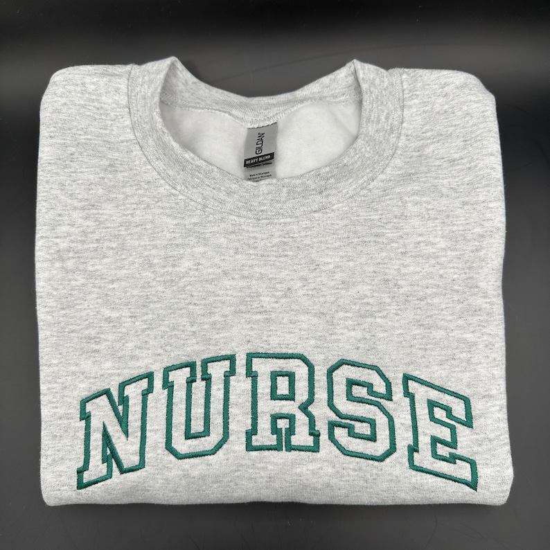 Embroidered Nurse Sweatshirt, Embroidery Nurse Sweatshirt, Registered Nurse Gift, Gift for Nurse, Nurse Appreciation, Nurse Graduation Gift