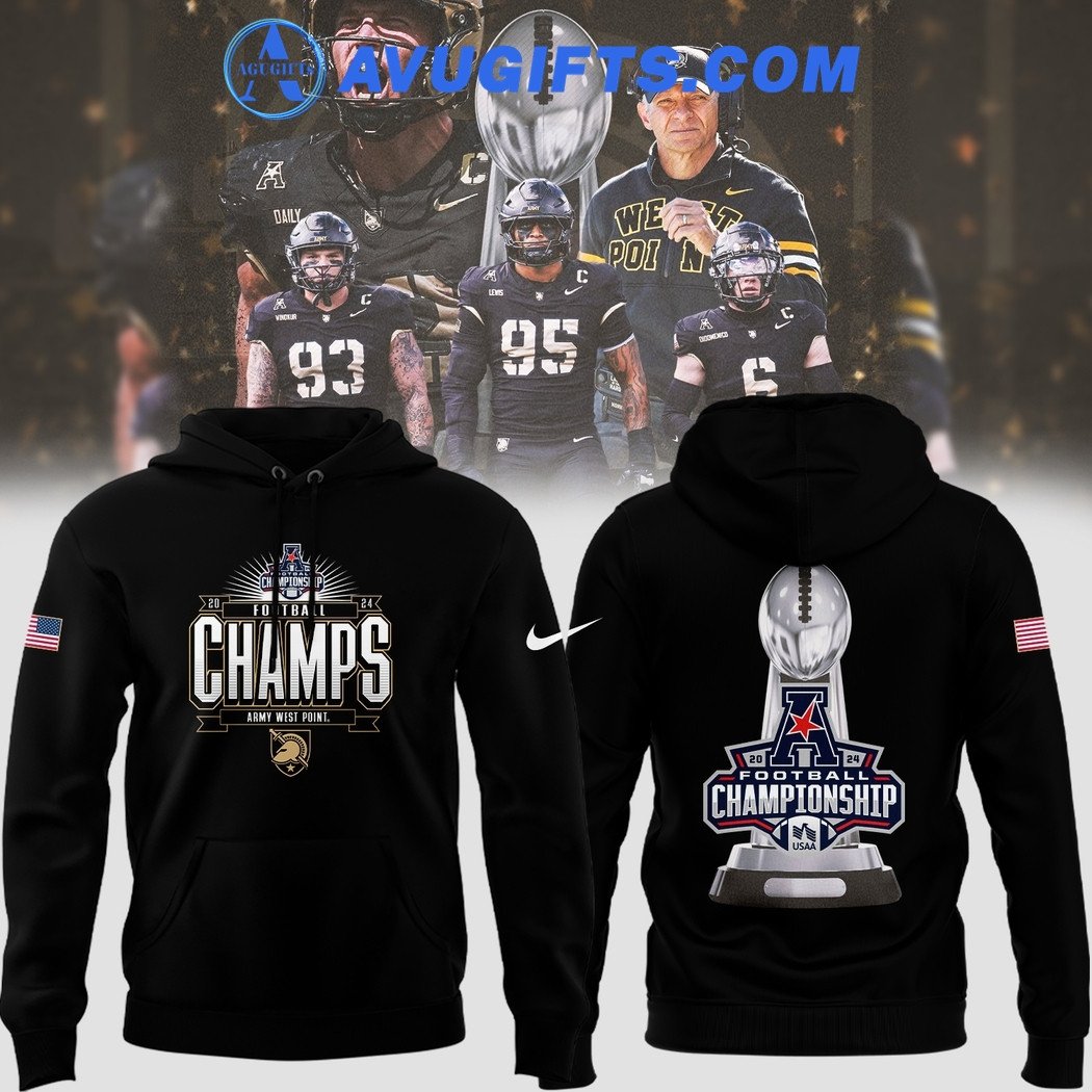 2024 Aac Football Champioms For Army Black Knights Limited Hoodie – Zip Hoodie 3D Aop Shirt