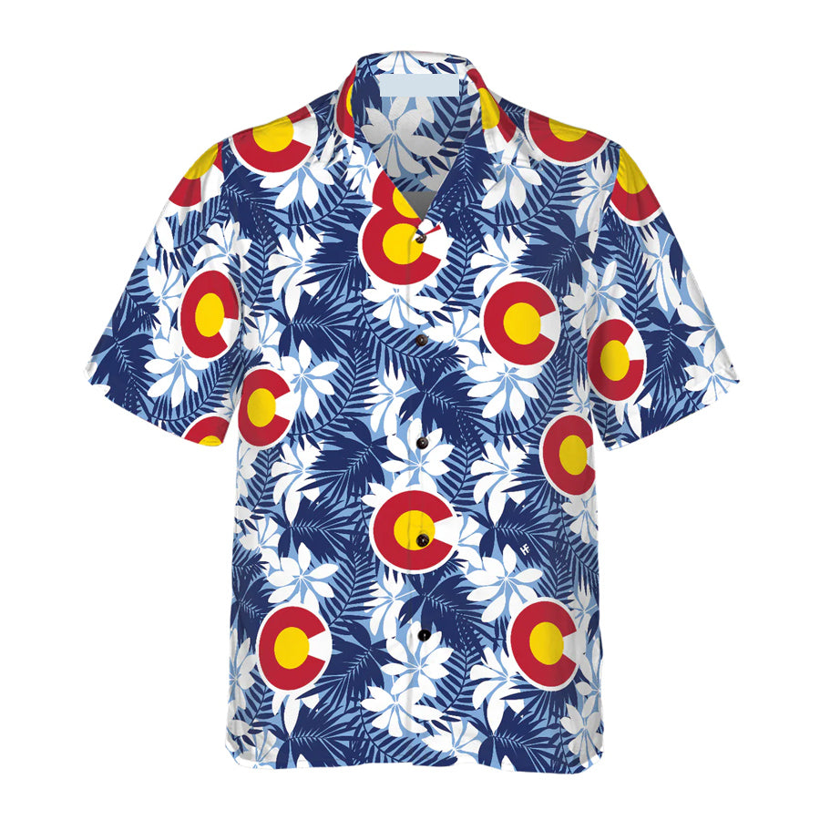 Colorado Flag Seamless Pattern Usa Hawaiian Shirt For Men And Women